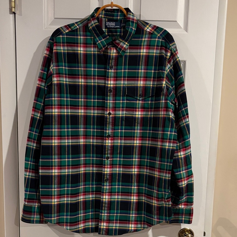 Polo Ralph Lauren Multicolor Plaid Button-Down Shirt size XXL